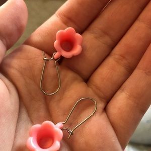 flower teacup earrings